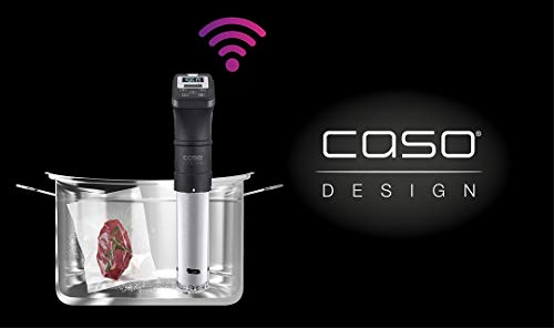 CASO SV 1200 Smart - Sous Vide Garer, calentamiento rápido gracias a sus potentes 1200 W, totalmente impermeable, Sous Vide Stick controlable con la aplicación CASO Control 3D – Circulación