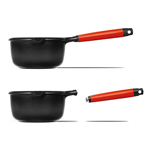 Castey - Cazo Inducción 16 cm Mango Rojo