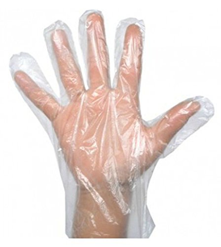 Castle Houseware 1000 x Guantes de Polietileno de plástico Desechables Grandes tamaño – Limpieza Preparar Food etc
