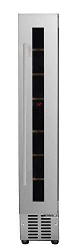 CATA Modelo Vi 15007 X | Vinoteca de encastre Frontal | Capacidad para 7 Botellas | Clase de eficiencia energética B, Vidrio, Acero inoxidable, Transparent/Silver