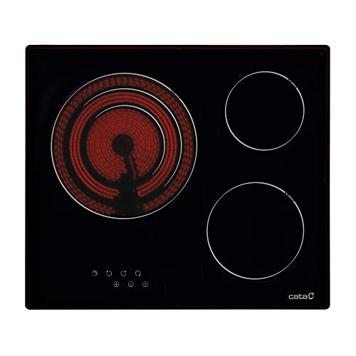 CATA TT 603 Placa Vitrocerámica, 2700 W, Cerámica, Negro
