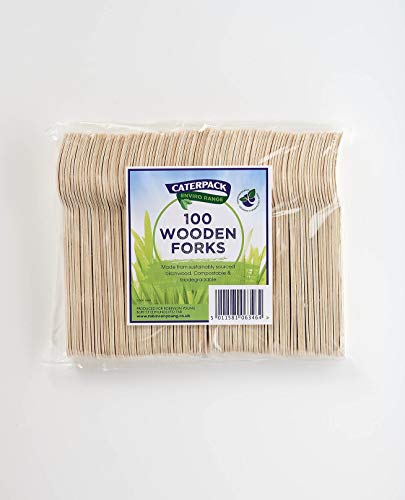 Caterpack Enviro - Tenedores de madera (100 unidades)
