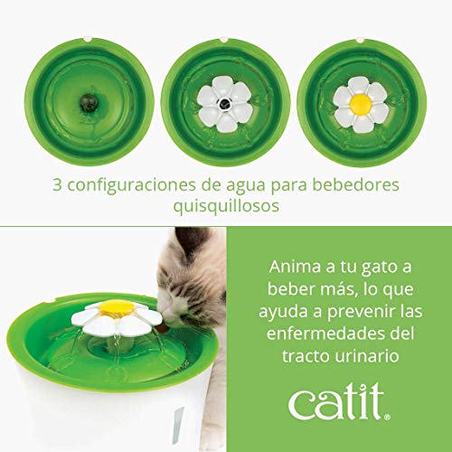 Catit 43742W Bebedero Fuente Flor 3, 3 L