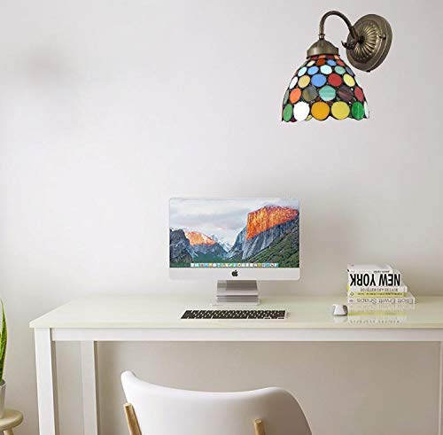 CattleBie Plug-in de Cristal de Pared de luz, Estilo de Tiffany de imitación de la Gema lámpara de Pared de la lámpara FixtureWith tapón Incluido en la Lista de la CE de la Cuerda, sin Bombilla