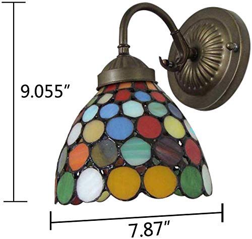 CattleBie Plug-in de Cristal de Pared de luz, Estilo de Tiffany de imitación de la Gema lámpara de Pared de la lámpara FixtureWith tapón Incluido en la Lista de la CE de la Cuerda, sin Bombilla