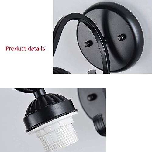 CattleBie Tiffany Lámpara de Pared LED Apliques de Vidrio Manchado Corredor luz del Espejo de la lámpara Frontal con Enchufe el Cable de Certificado CE for el Dormitorio, Restaurante, sin Bombilla
