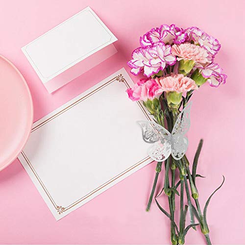 CattleyaHQ Anillos de servilletas de 30 piezas, hebillas de servilletas de papel de mariposa huecas, servilletero brillante reflectante para bodas, banquetes, cenas, decoración de mesas de fiesta