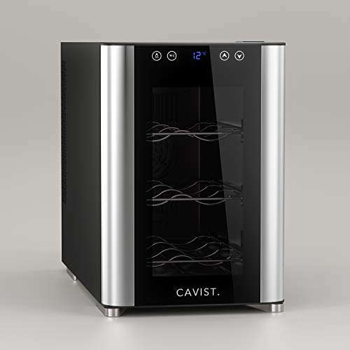 CAVIST Refrigerador de vinos C6 / 37.8 cm / 6 botellas Refrigerador / 3 estantes de metal
