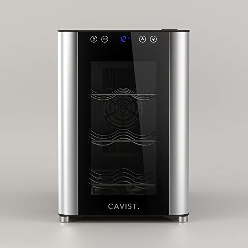 CAVIST Refrigerador de vinos C6 / 37.8 cm / 6 botellas Refrigerador / 3 estantes de metal