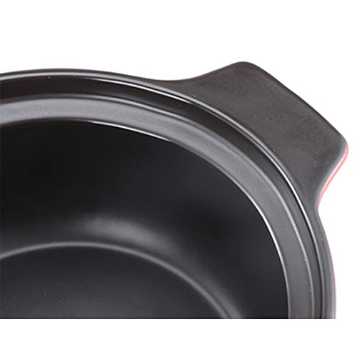 Cazuela, estofado, olla de sopa,Cazuela Cacerola De Hierro Fundido Cacerola Plato Con Tapa Para Horno Pyrex Cacerola Platos Con Tapas, Estofado Sopa Hogar Cocina De-yellow-1.6L