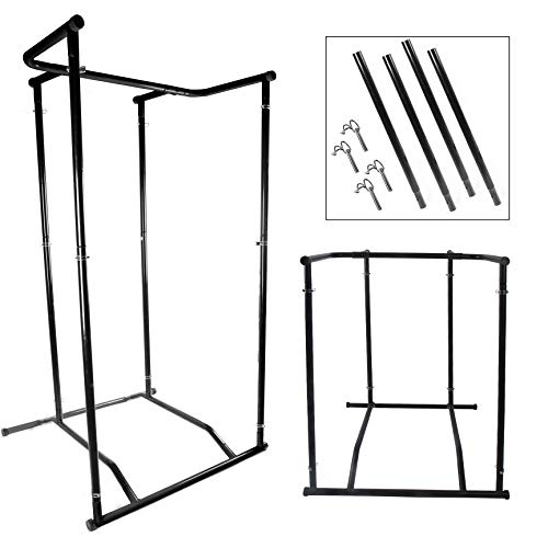 CCLIFE Pull up Bar Barra de dominadas Pull up portátil Portable Peso Corporal Barra dominadas Dip Torre Soporte con Guantes