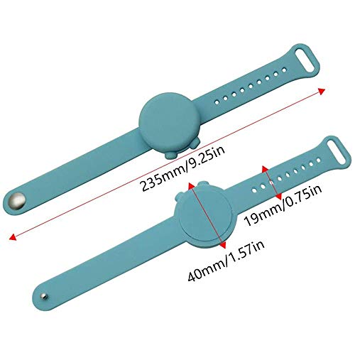 CCRTT Pulsera Dispensadora de Líquido Ajustable Jabón Silicona Recargable Portátil Exprimidor Adecuado para la Escuela Viajes Unisex Aire Libre Mano Diaria