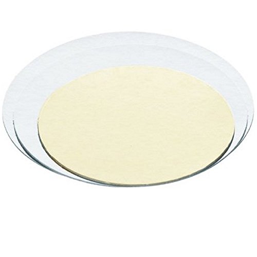 Cdc - Molde para tartas de aluminio plateado, diámetro 24 cm + 2 soportes para tartas.