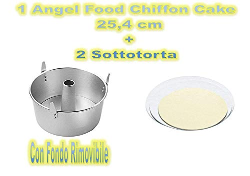 Cdc - Molde para tartas de aluminio plateado, diámetro 24 cm + 2 soportes para tartas.