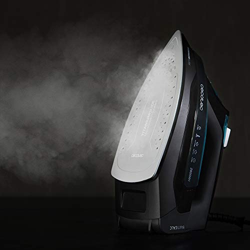 Cecotec Force Titanium 650 - Plancha de Vapor, Sistema de Filtrado, Gran Depósito de 420 ml con Ventana Transparente, Gran Potencia de 2800 W