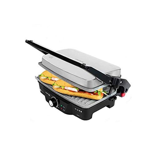 Cecotec Rock'nGrill 1500 Parrilla Eléctrica, Revestimiento de Piedra Rockstone, Regulador de Temperatura + Force Titanium 520 - Plancha, 3000 W, 55, Golpe de Vapor 230 g/min, Suela TitaniumSlide