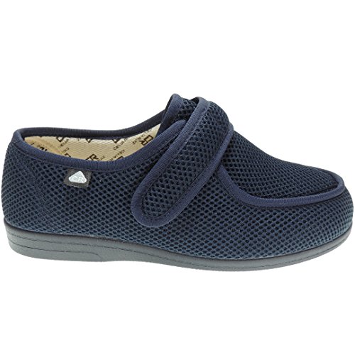 CELIARUIZ Wallaby-REJ Zapatilla Wallaby Rejilla Extra Ancho Especial Antibacteriana Sanitized Diabéticos Posoperatorio Ajuste Velcro Hombre Mujer Unisex Marino Talla 36