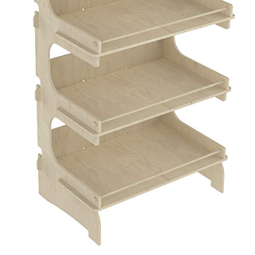 Cemab Europa - Expositor de madera, 5 pisos, 53 cm, montaje empotrado