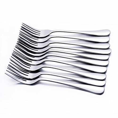 Cena tenedores, HOOHII 12pcs acero inoxidable tenedor mesa tenedores conjunto, 20.3cm