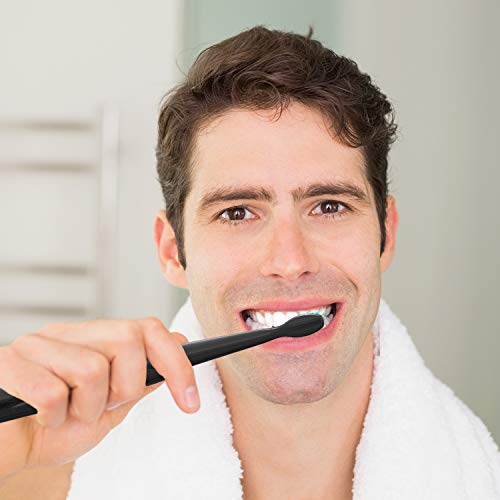 Cepillo eléctrico Fairywill recargable, cepillo sónico para limpieza dental, temporizador interior inteligente, cepillo recargable para adultos y niños (FW-551Black)