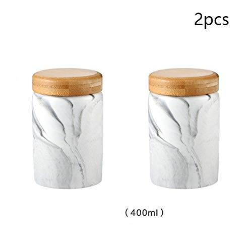 Cerámica Joyería Caja de almacenamiento de contenedores tanque joyería accesorios cajas de regalo con tapa for joyería como anillos pulseras collares pendientes (1 par) ( Color : Gray , Size : L )
