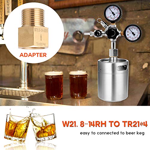 Cerveza CO2 Barril Regulador Válvula de alivio de presión de seguridad 0-3000 PSI Tanques Presión