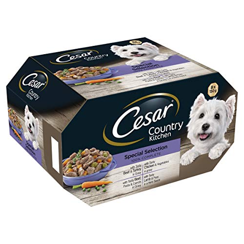 Cesar Country Kitchen - Comida para perros, selección especial, 8 x 150 g, paquete de 3