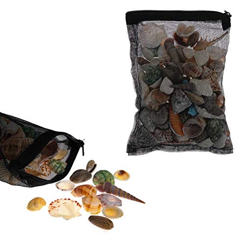 CESFONJER 20 Piezas Bolsas de Malla para Filtro de Acuario con Cremallera, Sistemas de Filtro, Bolsa de Nailon para Estanque de jardín o Acuario, 15 x 20 cm, Blanco y Negro
