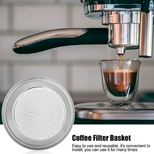 Cesta de filtro de café de acero inoxidable de 58 mm Piezas de repuesto de máquina de café de filtro de dosis doble de una sola capa