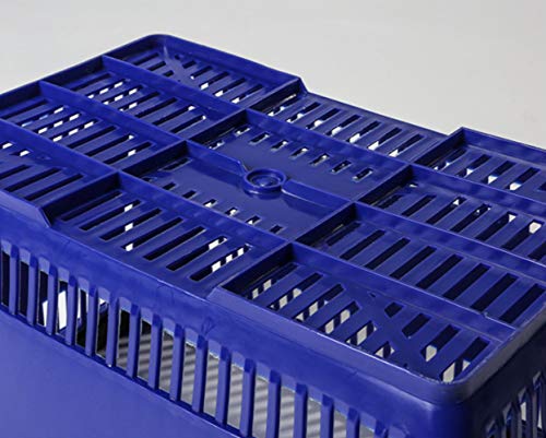 Cesta de la compra de plástico con asa integrada de mano azul fabricante de la compra directa cesta de la cesta de la compra de supermercado cesta de la compra
