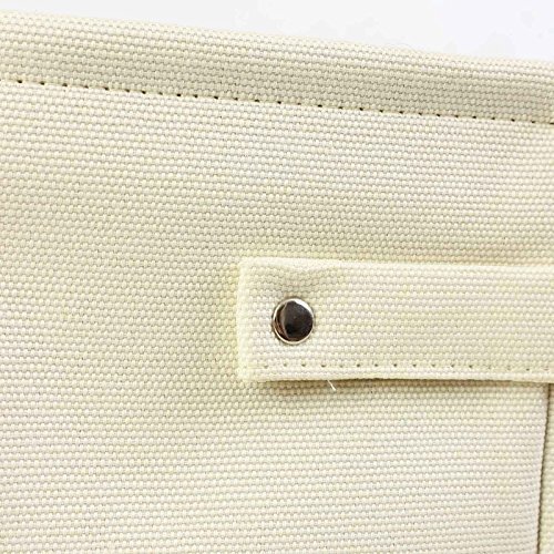 Cesta para Juguetes de Perro de Lona Color Crema - Caja de Alta Calidad para Almacenar los Juguetes de los Perros. 40 cm x 30 cm x 25 cm