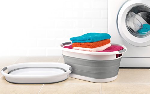 Cesta plegable ovalada para la ropa Beldray LA034816, gris