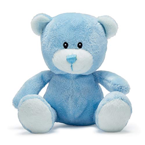 Cesta Regalo Bebé Niño Color Azul - Con Manta de Forro Polar, Toalla con Capucha, Ropa Bebé, 2 Muselinas Bebé y Osito de Peluche