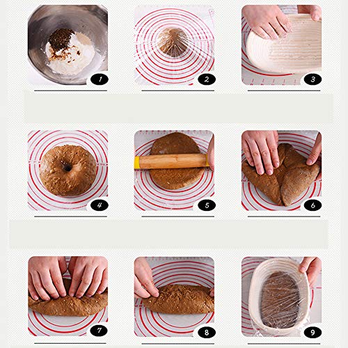 .Cestas De Prueba, Hechas De Ratán Natural Y Hechas A Mano, Inocuidad Alimentaria Sin Olor, Para 500 Gramos De Masa De Pan,S