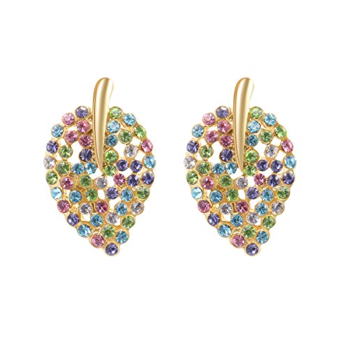 CHANGEABLE Hoja de Otoño Cristal Pendientes de mujer de plata de ley