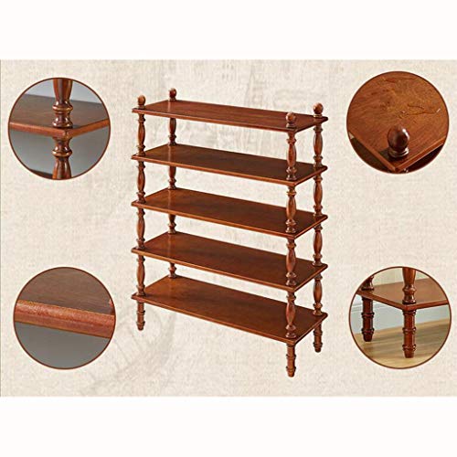 ChangSQ Estante de Zapatos de múltiples Capas de Madera Maciza, Estante Simple de la asamblea de la Sala de Estar de la Caja de Almacenamiento a Prueba de Polvo del hogar Zapato