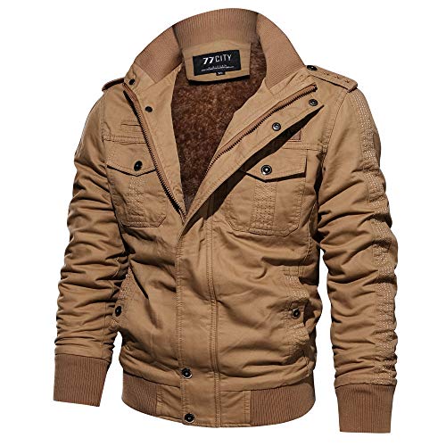 Chaqueta de Manga Larga de los Hombre Lavado Chaqueta Militar Gran tamaño Escudo Transpirable táctico BaZhaHei Invierno Abrigo Casual con Capucha de Lana Capa Jacket Parka Pullover