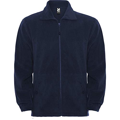 Chaqueta Polar con Cremallera para Hombre, Pirineo, Azul Marino (XL)