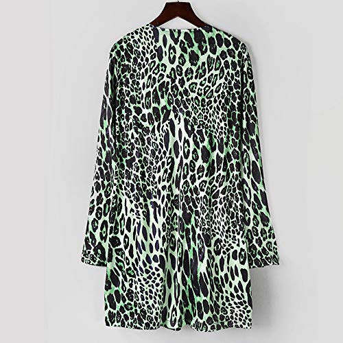 Chaquetas Largas Anchas otoño para Mujer,PAOLIAN Chaquetas de Punto Cárdigans Rebajas Elegantes Tallas Grandes Señora Moda Invierno Abrigos Acolchado Caliente Estampado Leopardo