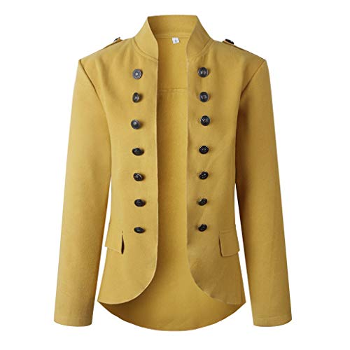 Chaquetas Traje de Mujer Cortas Otoño, PAOLIAN Abrigo de Paño Invierno Mujer Trench Fiesta Vestir Blazer Oficina Formales Entallados Basica Elegantes Casual Joven con Botones
