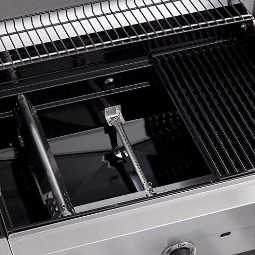 Char-Broil Convective Serie 440S: barbacoa de gas de cuatro quemadores con quemador lateral, acabado en acero inoxidable.