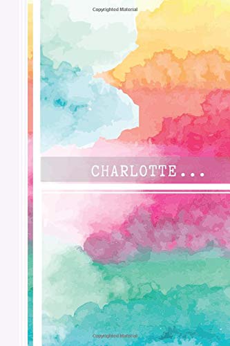 Charlotte: Personalized colorful pastel vibe sketchbook with name: 90 blank pages