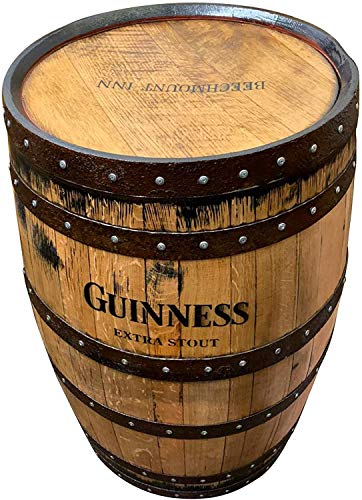 Cheeky Chicks - Mesa de Patio Guinness, Barril de Whisky de Roble Macizo Reciclado | Pub Home Bar Mesa