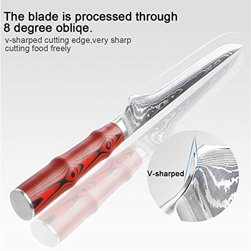 Chef de deshuesar Cuchillo de acero VG10 Damasco de Sharp Cleaver Utilidad rebanar japonesa sin hueso Profesional de cocina utensilios de cocina