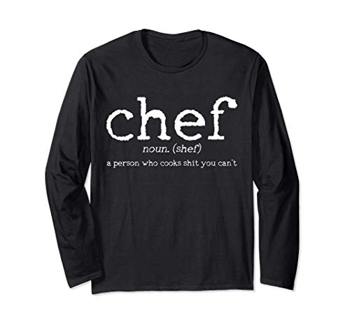 Chef definición divertido Cocinero Cocinar Regalo Manga Larga
