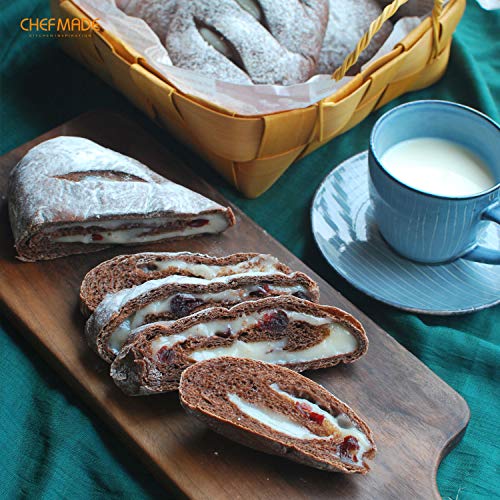 CHEFMADE Sartén para Hornear con Borde de 17 Pulgadas, sartén Antiadherente de Acero al Carbono para Galletas para Horno Asar Carne Pan gelatina Rollo Battenberg Pizzas Pasteles 12"x 17"(Oro champán)
