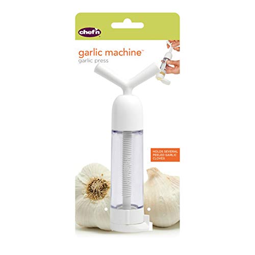 Chef'n GarlicMachine Prensa de ajos, Blanco, 4 x 20 cm