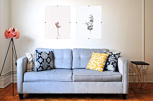 Chely Intermarket, Marco Clip 30x40 cm de metacrilato | Soporte sin Marco para fotografías, Posters, certificados y Recuerdos. Complemento idóneo para Colgar en la Pared(300-30x40-0,55)