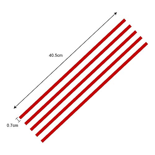 Chengxin Car Decals Car Styling Auto de la decoración Coche de la Tira engomada reflexiva Etiquetas Delantera de la Capilla Grille Adhesivos para el Golf 6 7 Tiguan (Color : Red)