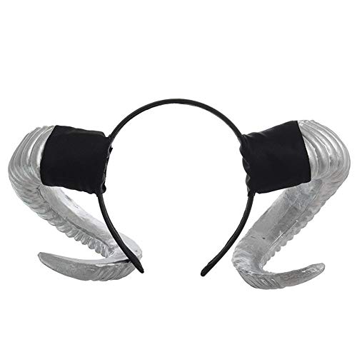 chenyou Clips Gótico Negro Cuernos De Cosplay del Sueño Venda del Pelo Accesorios Cintas para el Pelo (Color : Gray)